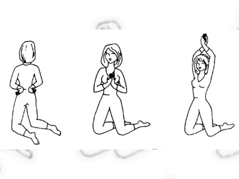упражнение женской гимнастики - схема выполнения
